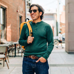 Men's Midweight Merino Wool Henley | 100% Merino Wool