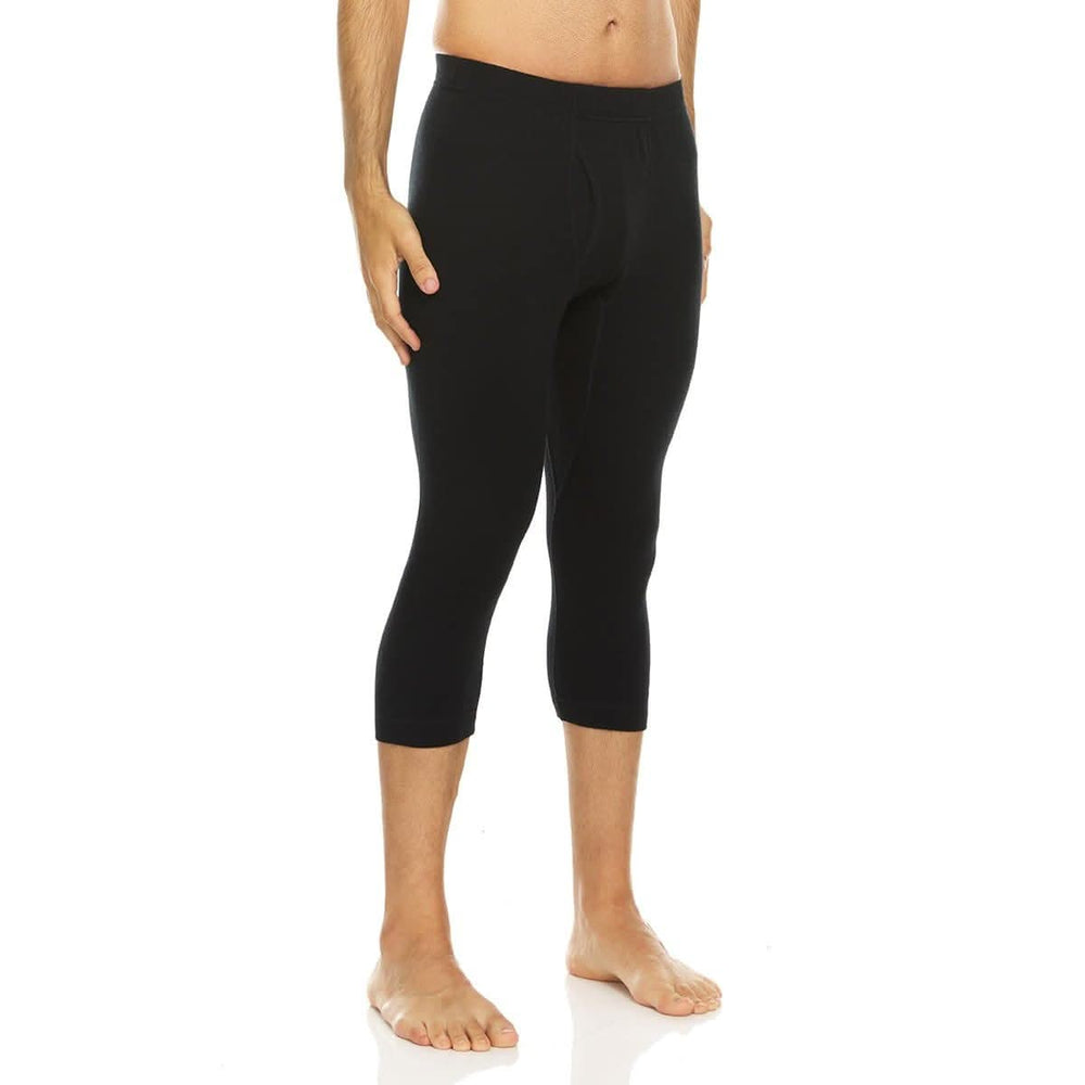 Midweight Men's Ski Bottom 3/4 Length Merino Wool - Woolverino