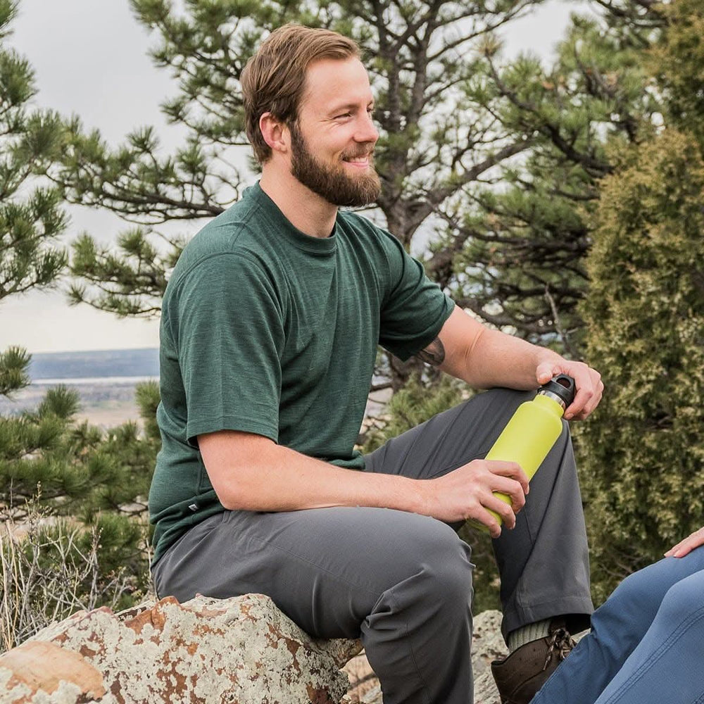 Lightweight Men's Wool T Shirt Crew - 100% Merino Wool