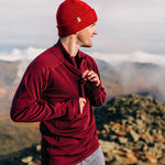 Midweight Men's Wool 1/4 Zip - 100% Merino Wool