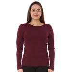 Midweight Women's Wool Crew Top - 100% Merino Wool