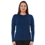 Midweight Women's Wool Crew Top - 100% Merino Wool