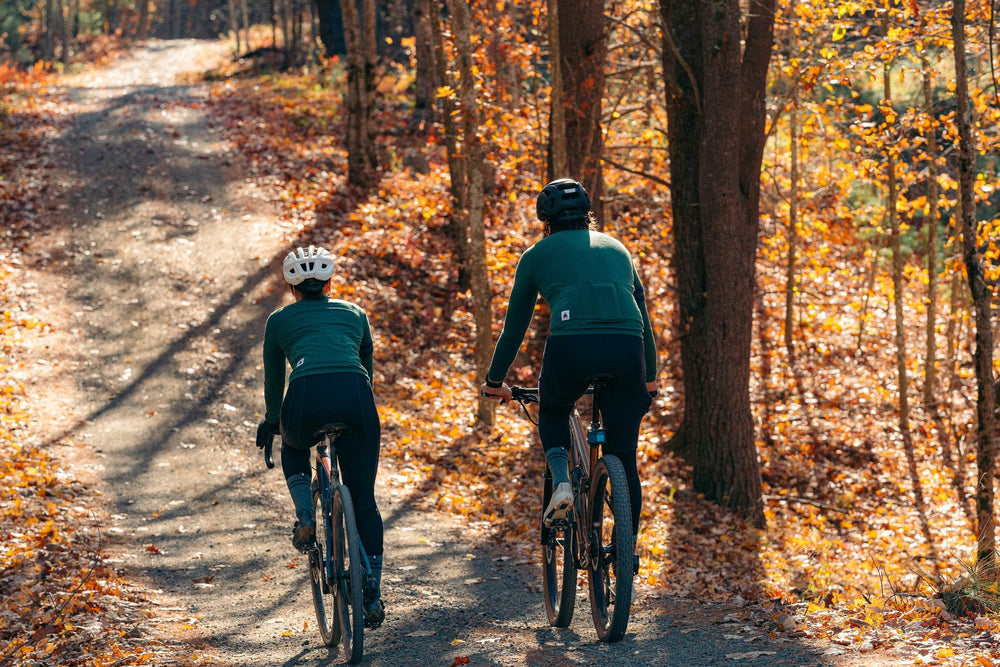 Every-Season Long Sleeve Merino Wool Cycling Jersey - Pine