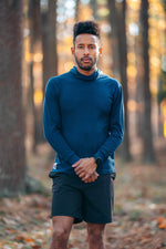 All Season Merino Wool Hoodie - Atlantic Blue