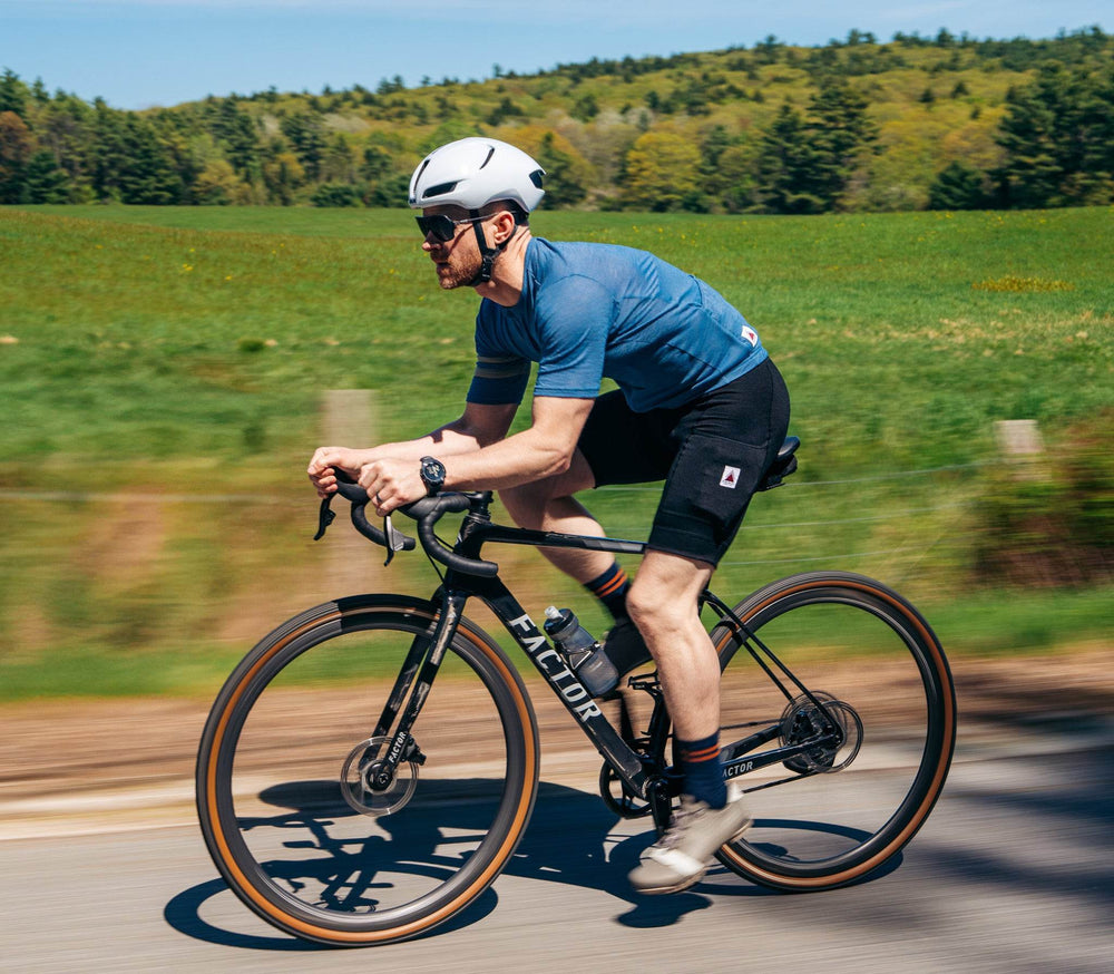 Summer Wool Short Sleeve Cycling Jersey - Faded Blue