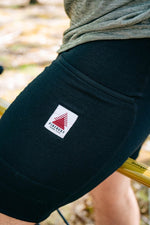 The Merino Wool Cargo Bib Shorts - Black