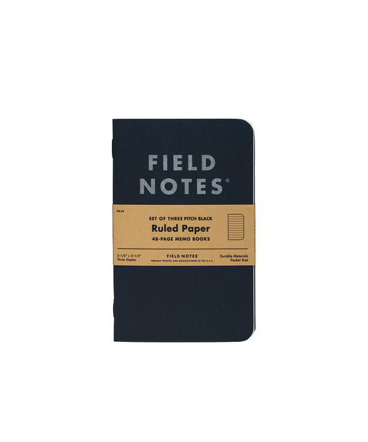 Field Notes Pitch Black Memo 3 Pack