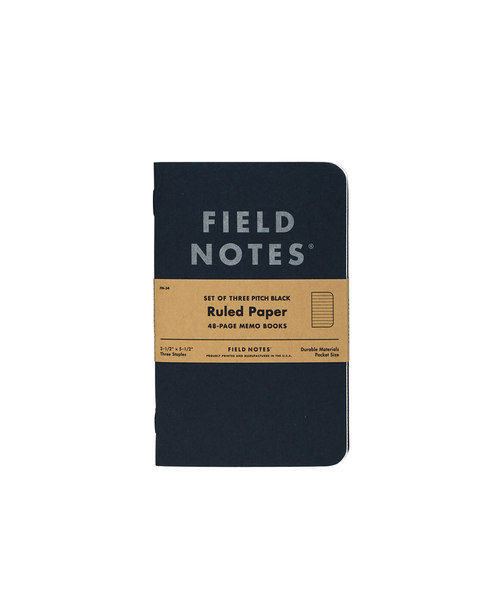 Field Notes Pitch Black Memo 3 Pack