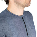 Summer Wool Short Sleeve Cycling Jersey - Steel Blue