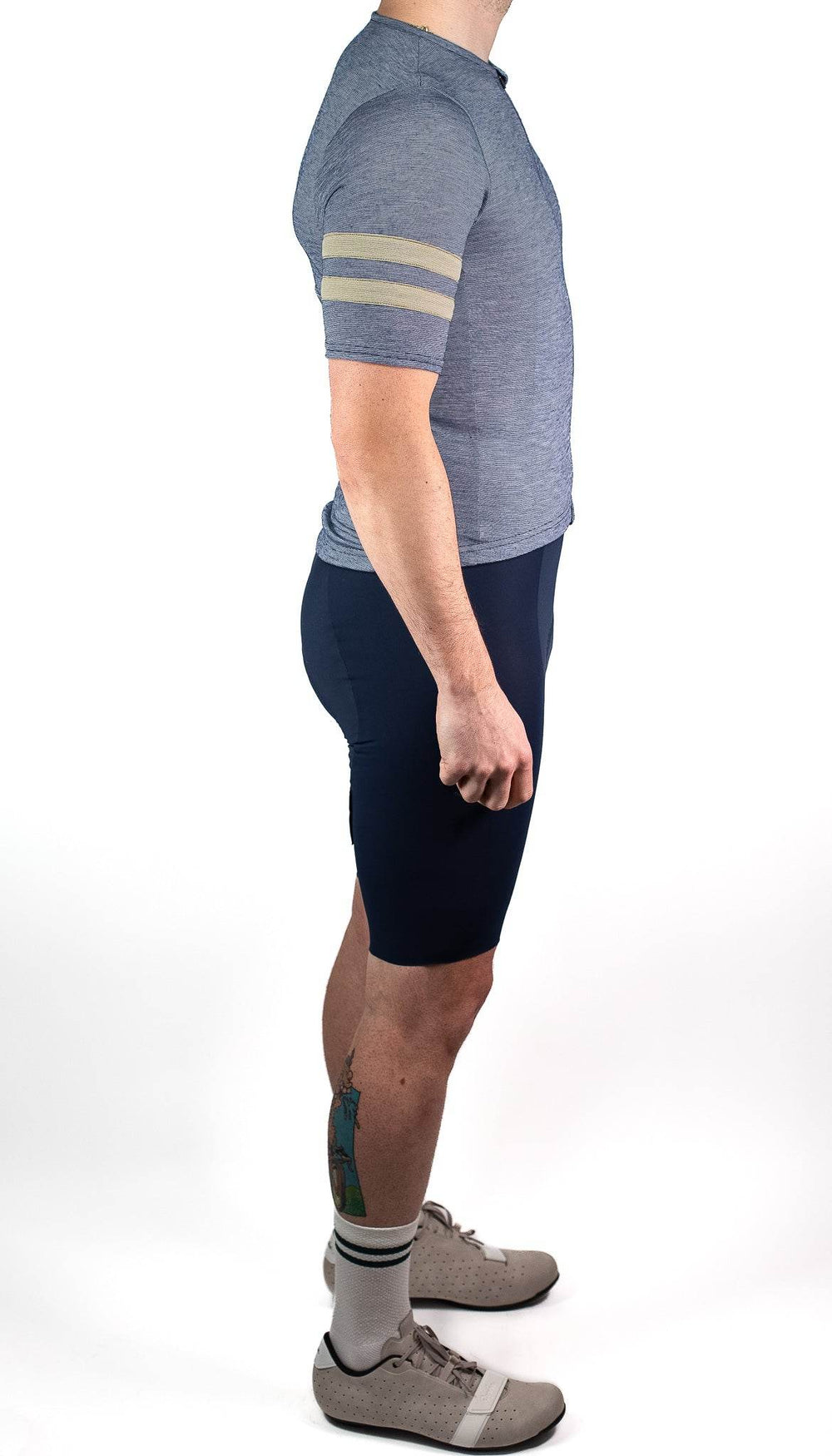 Summer Wool Short Sleeve Cycling Jersey - Steel Blue