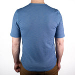 Summer Wool Short Sleeve Merino Wool Pocket Tee - Faded Blue