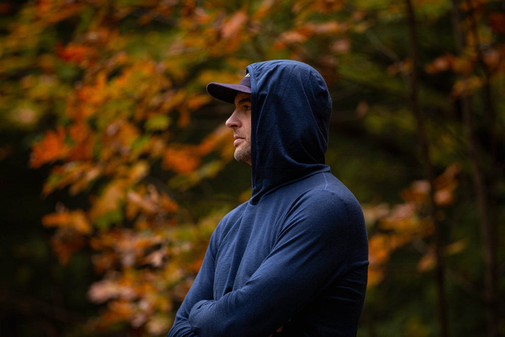 All Season Merino Wool Hoodie - Atlantic Blue