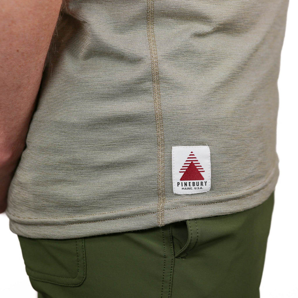 Summer Wool Short Sleeve Merino Wool Pocket Tee - Khaki