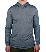 Summer Wool Hoodie Sun Shirt - Steel Blue