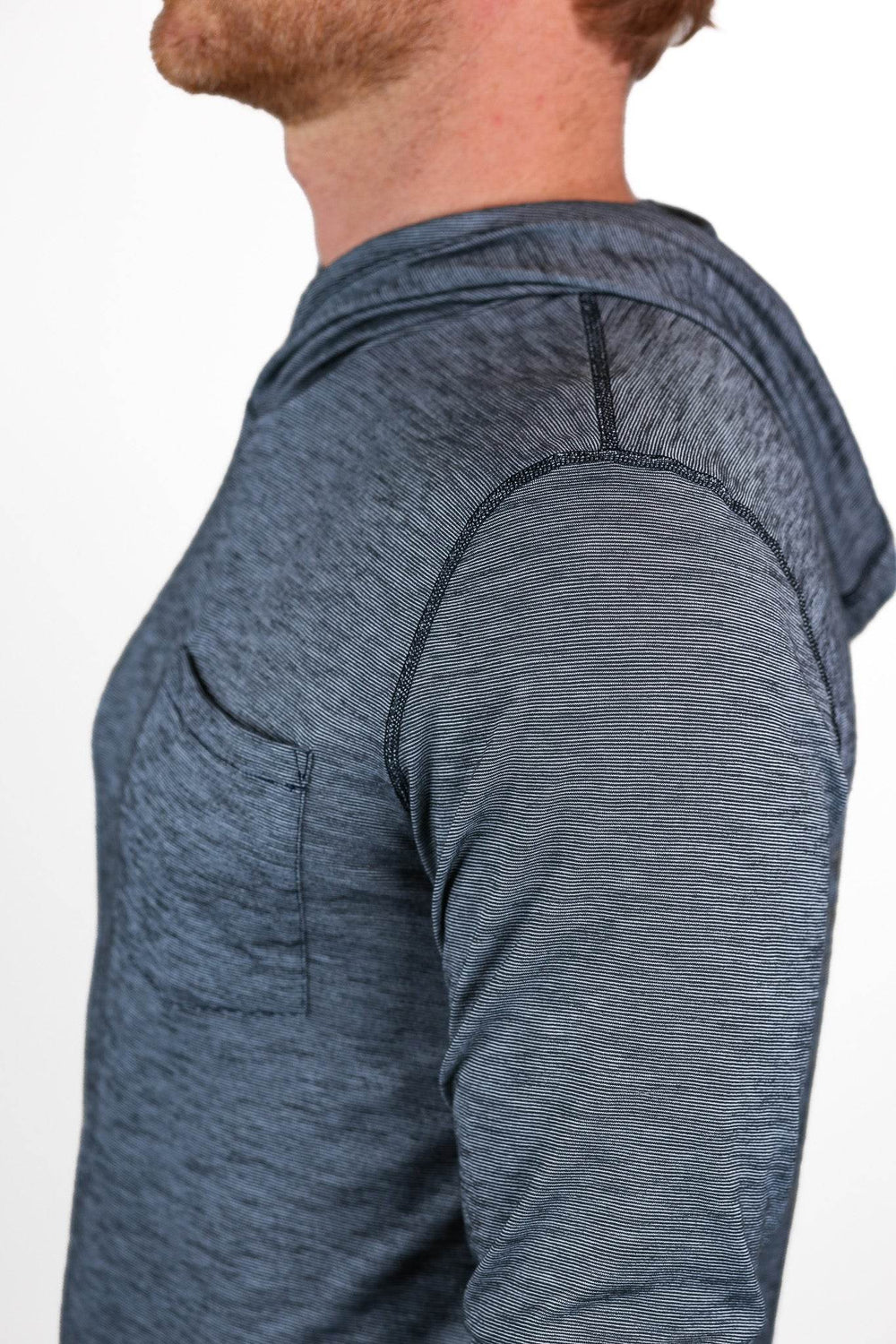 Summer Wool Hoodie Sun Shirt - Steel Blue