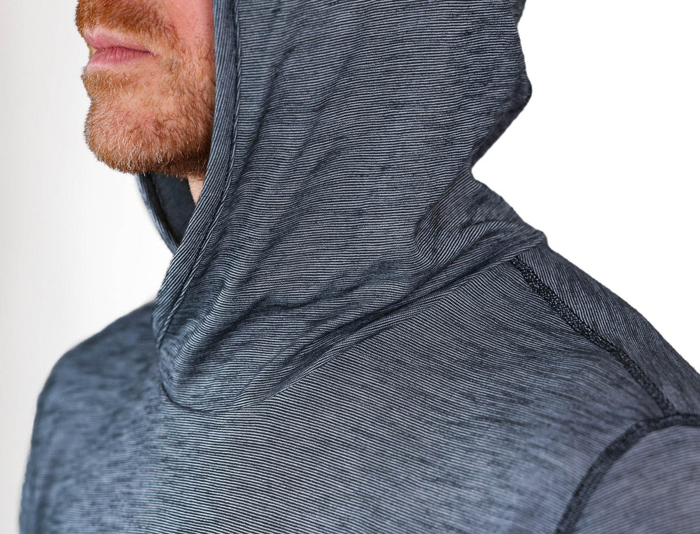 Summer Wool Hoodie Sun Shirt - Steel Blue