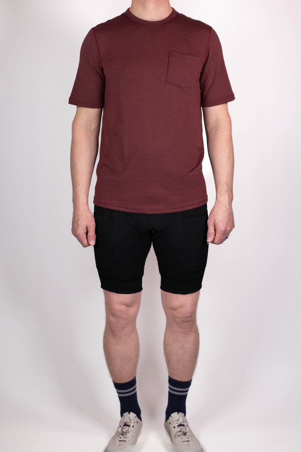 The Merino Wool Cargo Bib Shorts - Black