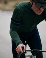 Every-Season Long Sleeve Merino Wool Cycling Jersey - Pine