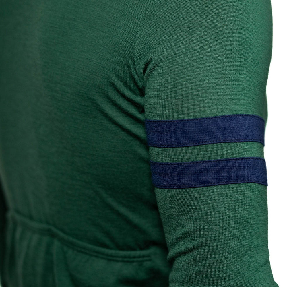 Every-Season Long Sleeve Merino Wool Cycling Jersey - Pine