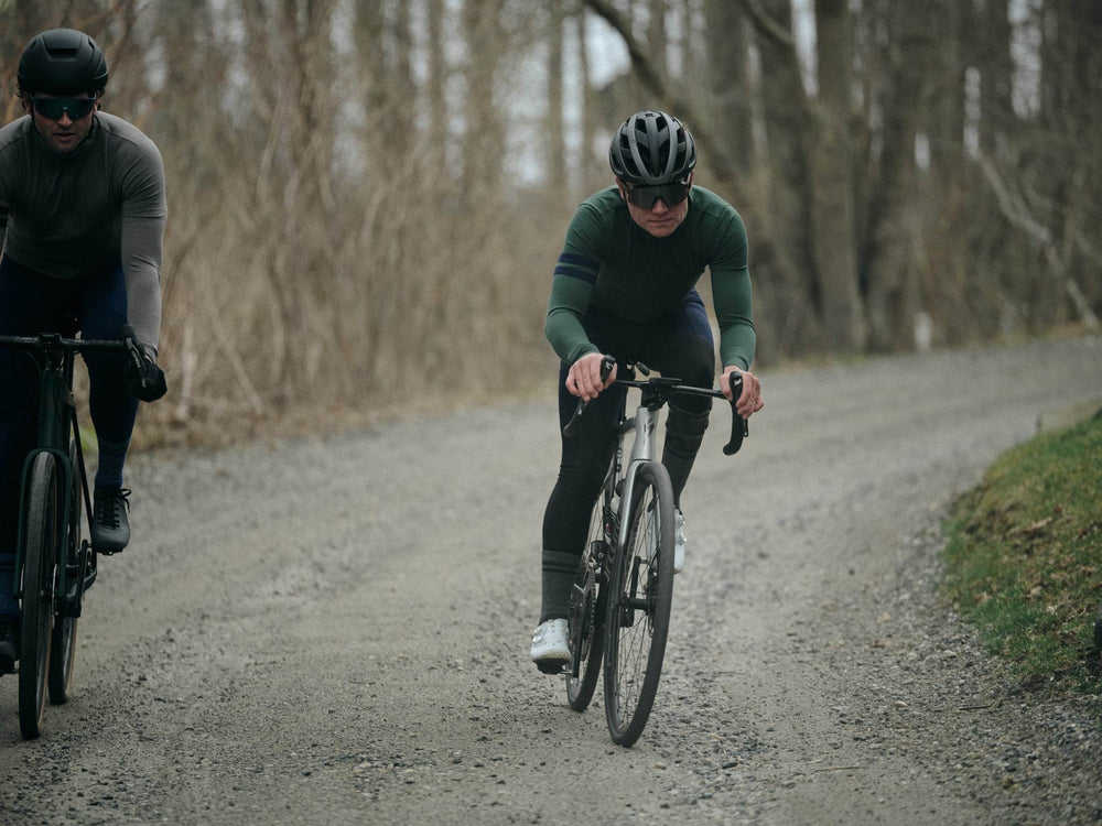 Every-Season Long Sleeve Merino Wool Cycling Jersey - Pine