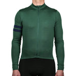 Every-Season Long Sleeve Merino Wool Cycling Jersey - Pine