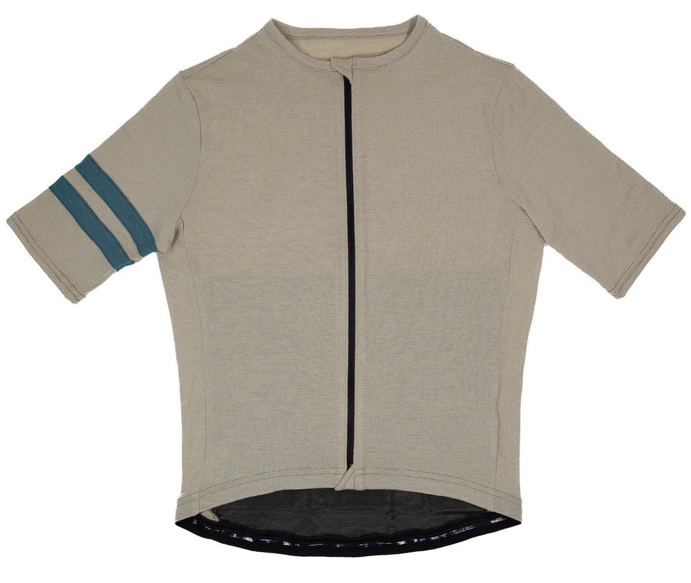 Summer Wool Short Sleeve Cycling Jersey - Khaki