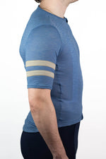 Summer Wool Short Sleeve Cycling Jersey - Faded Blue