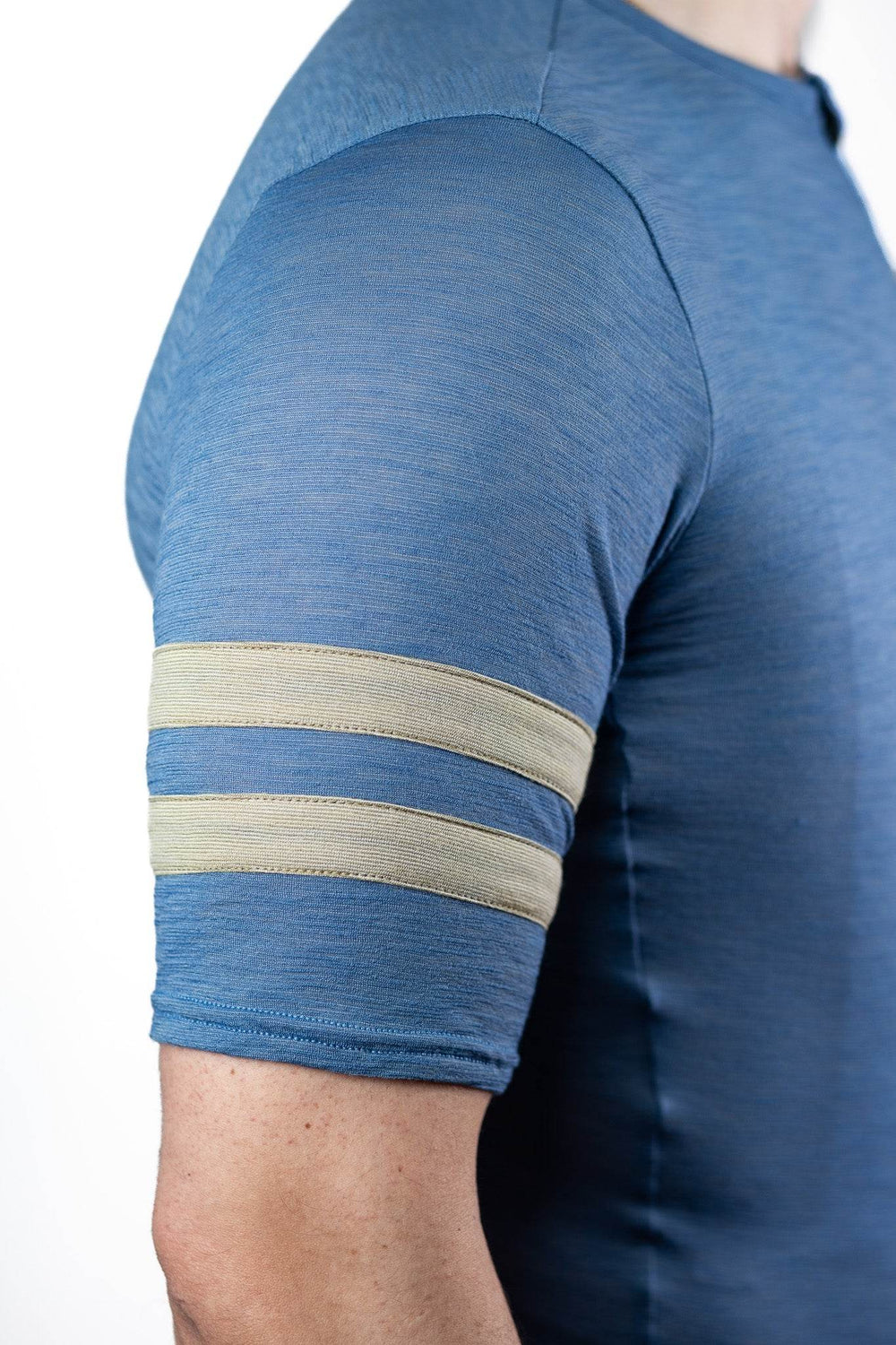 Summer Wool Short Sleeve Cycling Jersey - Faded Blue