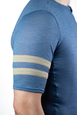 Summer Wool Short Sleeve Cycling Jersey - Faded Blue