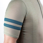 Summer Wool Short Sleeve Cycling Jersey - Khaki