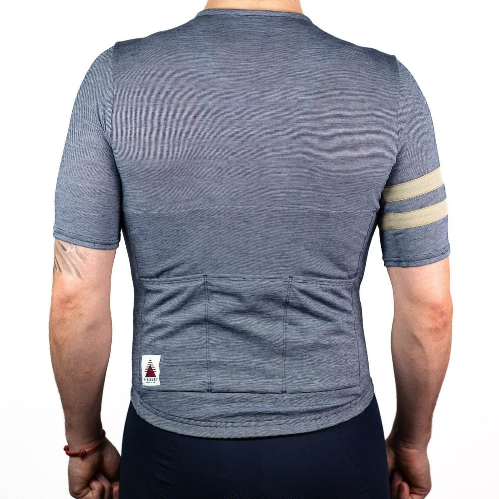 Summer Wool Short Sleeve Cycling Jersey - Steel Blue