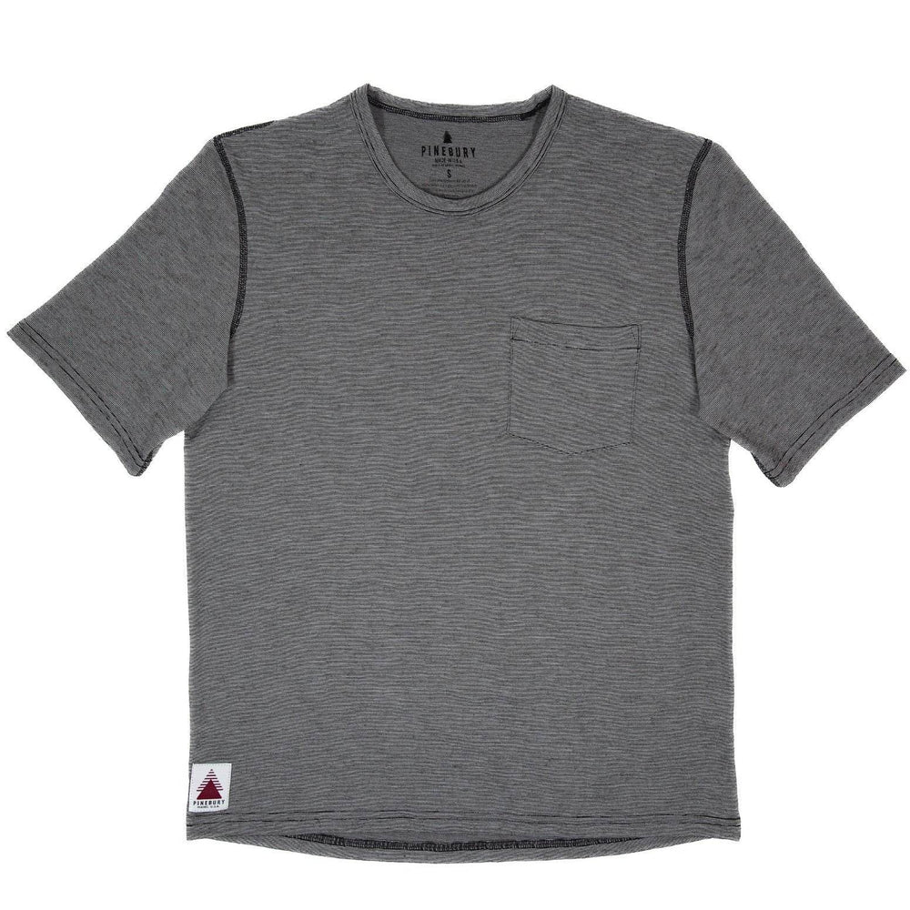 Summer Wool Short Sleeve Merino Wool Pocket Tee - Gray Stone