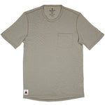 Summer Wool Short Sleeve Merino Wool Pocket Tee - Khaki