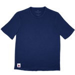 Every-Season Short Sleeve Merino Wool Tee - Atlantic Blue