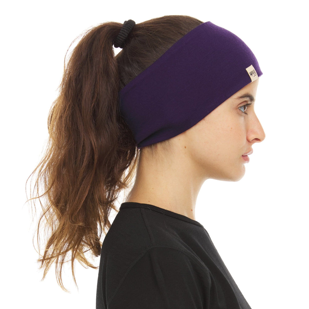 Midweight Reversible Wool Headband - 100% Merino Wool