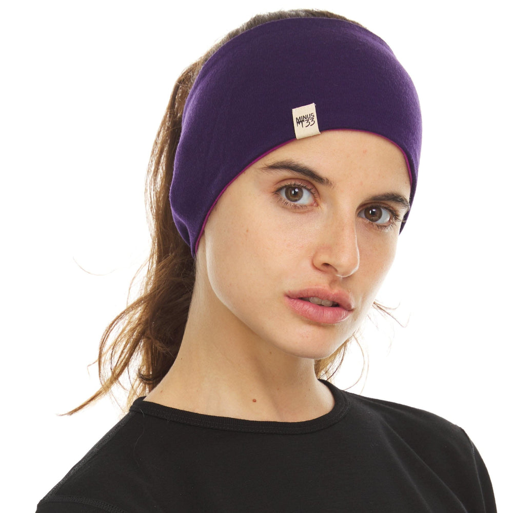 Midweight Reversible Wool Headband - 100% Merino Wool