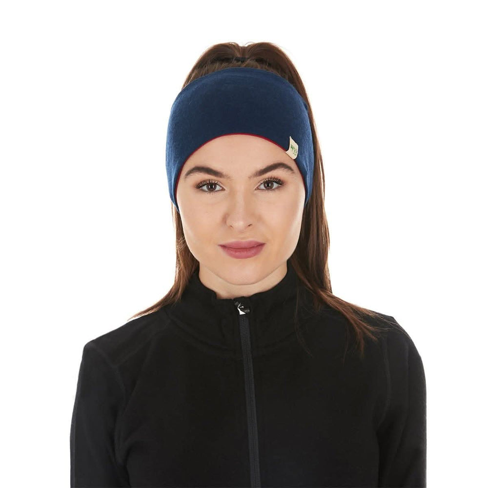 Midweight Reversible Wool Headband - 100% Merino Wool