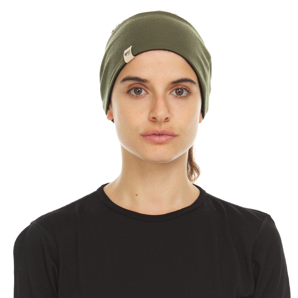 Midweight Reversible Wool Headband - 100% Merino Wool
