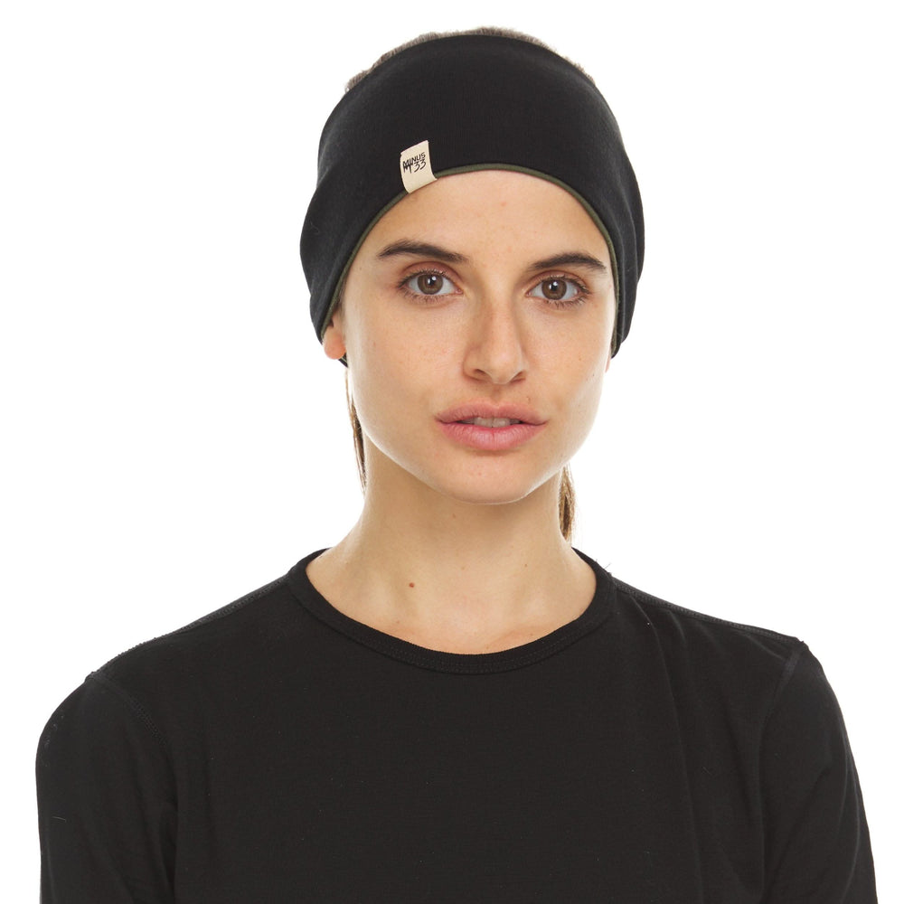 Midweight Reversible Wool Headband - 100% Merino Wool