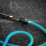 Rope Dog Leash with Auto-Locking Carabiner – 9.4mm Dry-Treated | Ion Blue | Tuenne