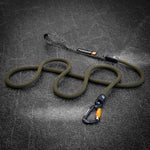 Rope Dog Leash with Auto-Locking Carabiner – 9.8mm Dry-Treated | Olive | Tuenne