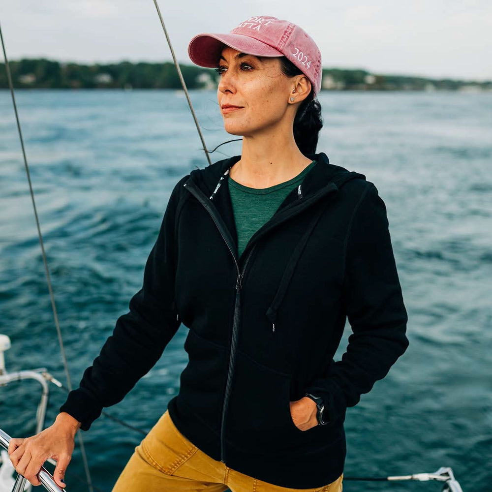 Women's Brushed Merino Wool Full-Zip Hoodie - Heavyweight