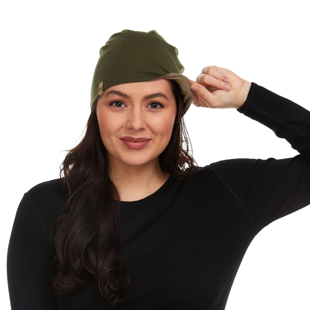 Microweight Reversible Wool Beanie - Woolverino