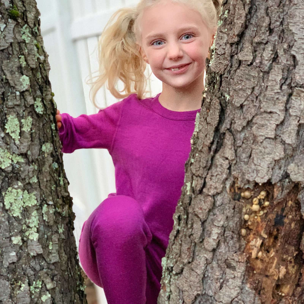 Midweight Kid's Wool Bottom Base Layer - 100% Merino Wool