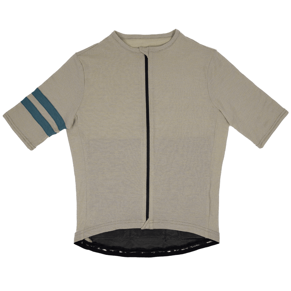 Summer Wool Short Sleeve Cycling Jersey - Khaki