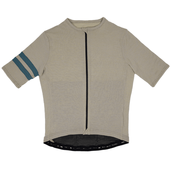 Summer Wool Short Sleeve Cycling Jersey - Khaki