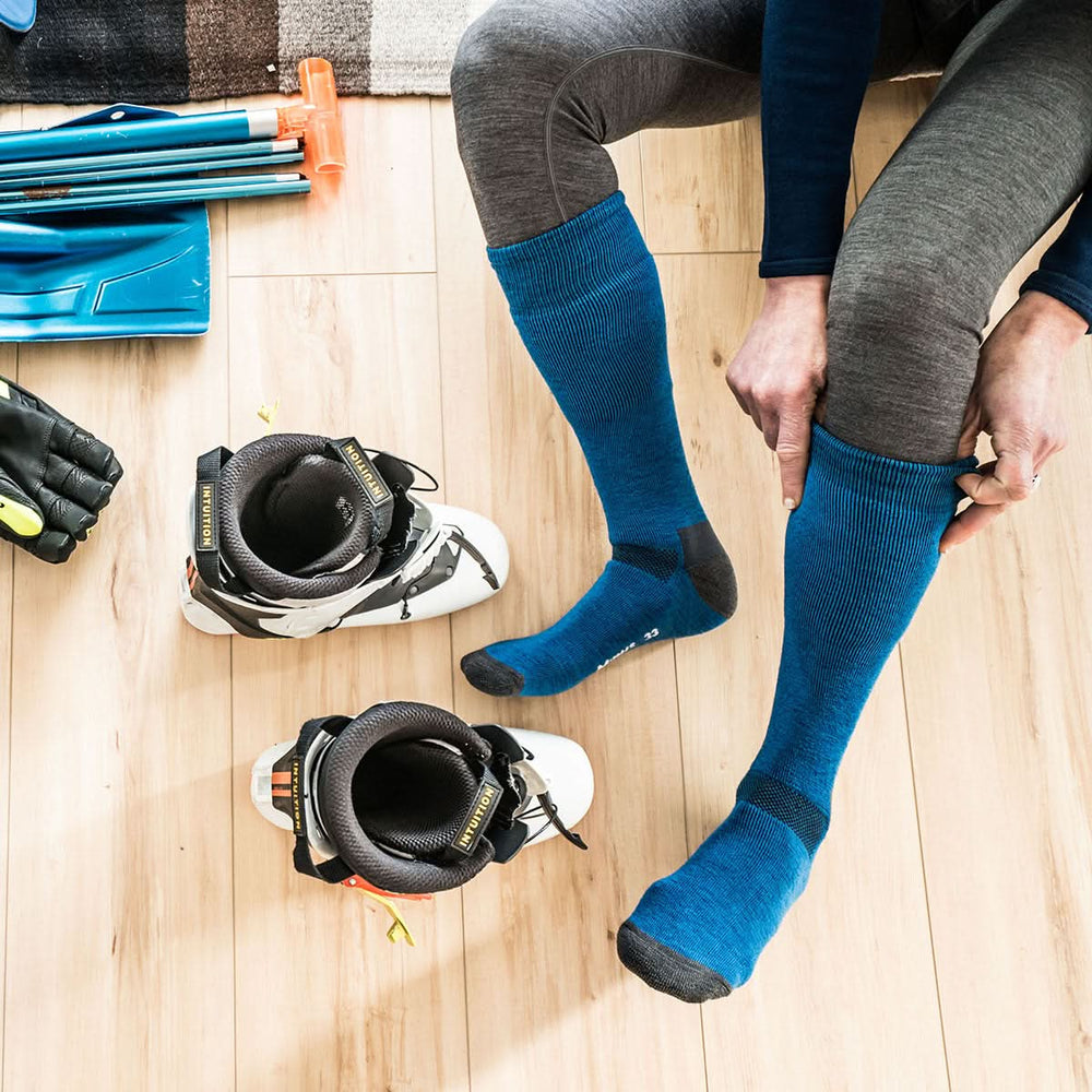 Lightweight Wool Ski Sock - Over the Calf Socks