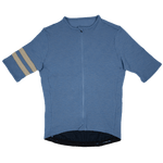 Summer Wool Short Sleeve Cycling Jersey - Faded Blue