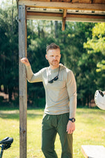 Summer Wool Hoodie Sun Shirt - Khaki