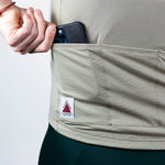 Summer Wool Short Sleeve Cycling Jersey - Khaki